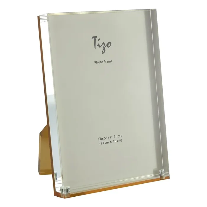 Tizo 1″ Thick Lucite Frame w/Easel Back (Gold Back)