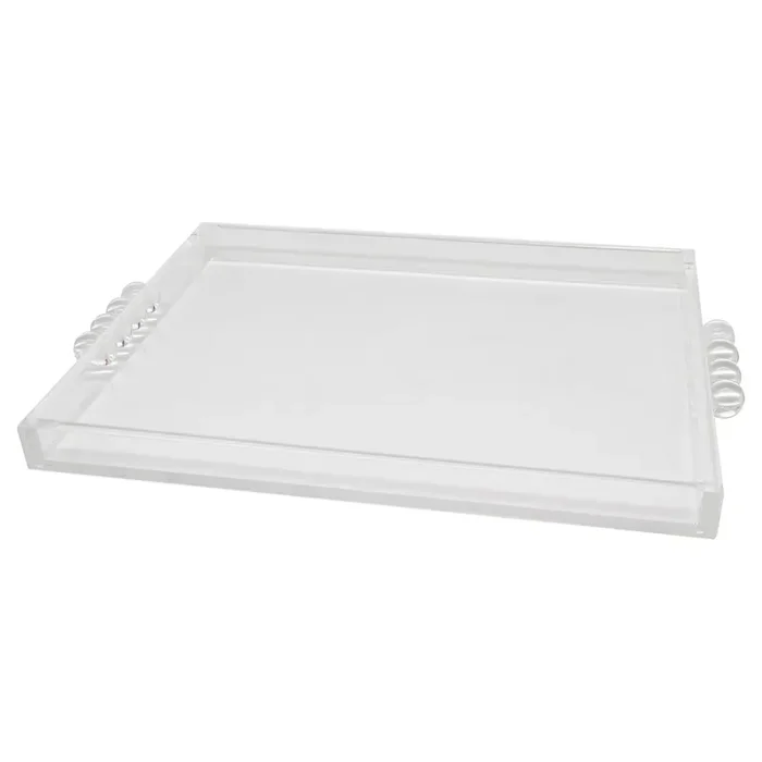 Tizo Design Acrylic Tray with Bubble Handles Clear 12″x16″