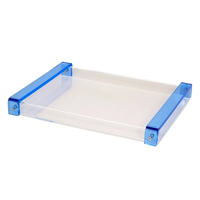 Tizo Design Blue Lucite Tray w/Handle 16×12