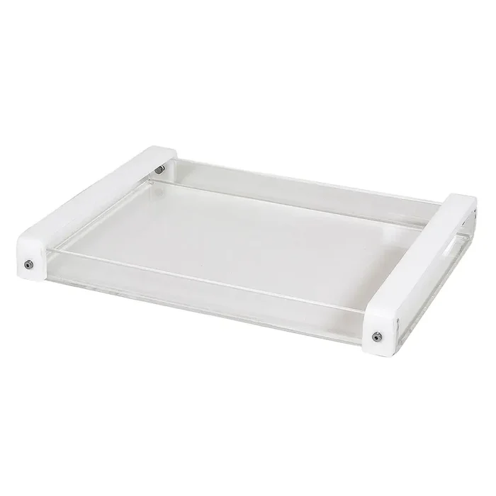 Tizo Design White Lucite Tray w/Handle 16×12