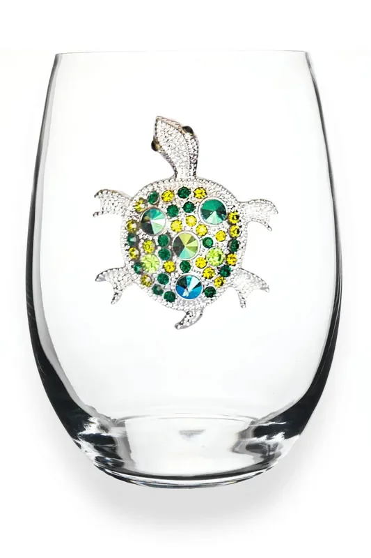 Turtle Stemless Wine Glass