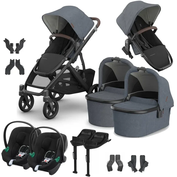 Uppababy Vista V3 Twin Cybex Travel System in Julian