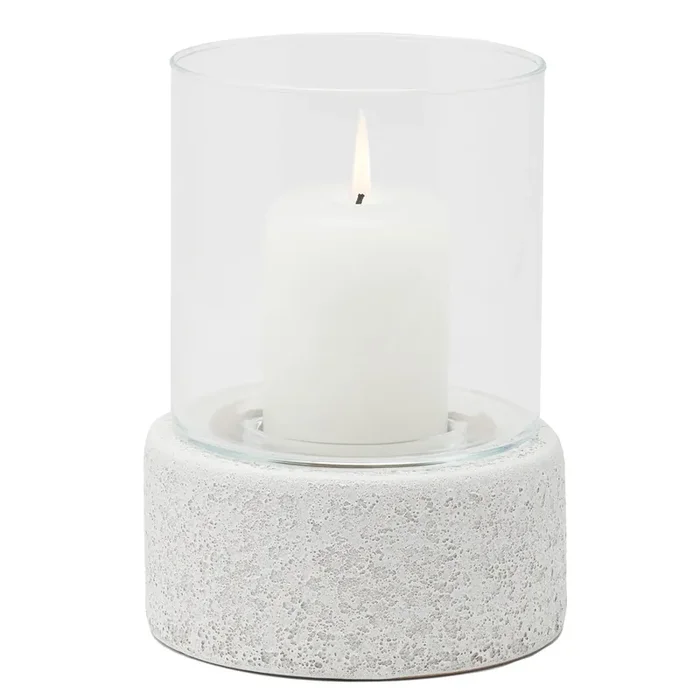 Uros Earth Glaze Candle Hurricane Set/2 (Small)