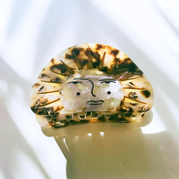 Velvet Claws Mr. Golden Sun Hair Clip Claw Clip in Velvet Travel Bag