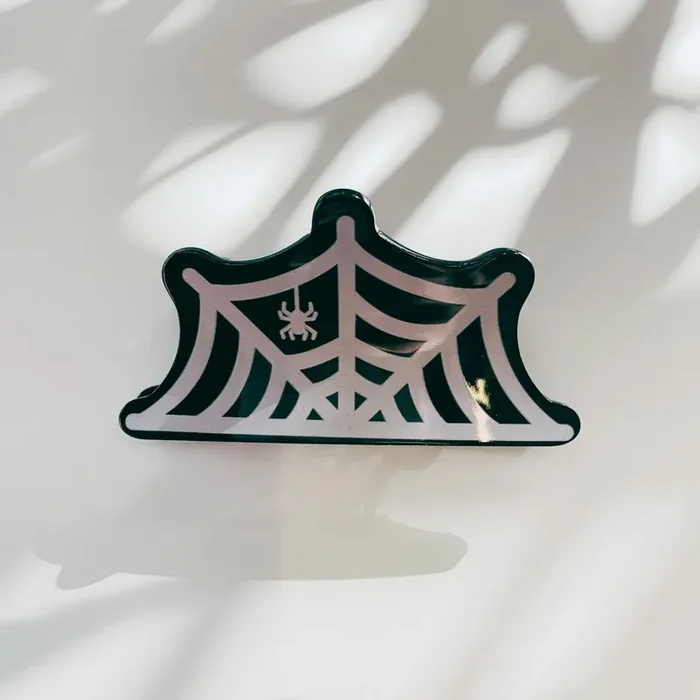 Velvet Claws Spider and Web Mini Hair Claw Claw Clip in Velvet Travel Bag