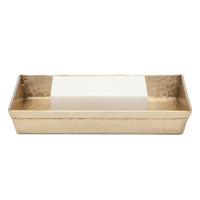 Verum Hammered Metal Soap Dish – Antique Brass