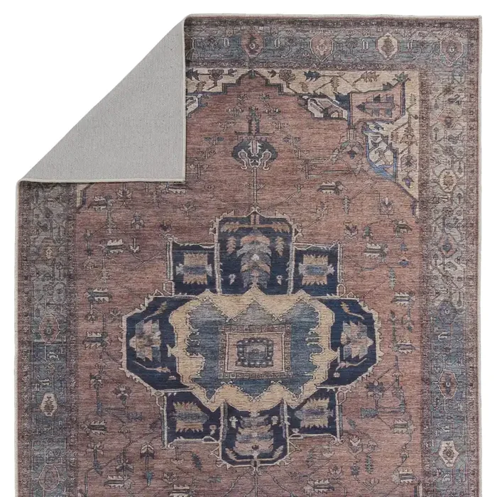 Vibe by Jaipur Living Barrymore Medallion Blue/ Dark Brown Area Rug (VINDAGE – VIN05)