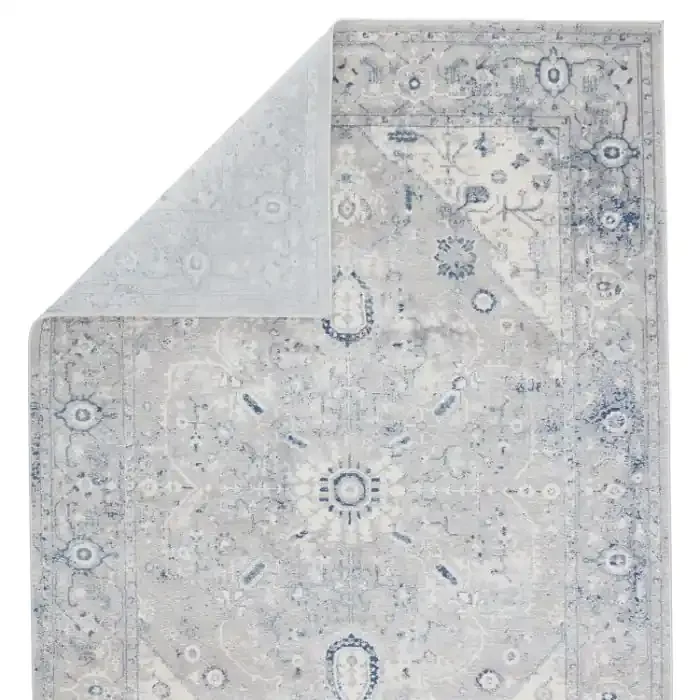 Vibe by Jaipur Living Dianella Medallion Light Gray/ Dark Blue Area Rug (SOLACE – SOC02)
