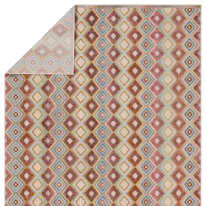 Vibe by Jaipur Living Manor Indoor/Outdoor Trellis Multicolor/ Blue Area Rug (BEQUEST – BEQ04)