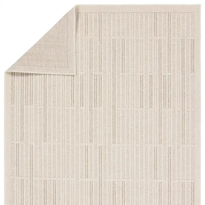 Vibe by Jaipur Living Quantum Indoor/Outdoor Striped Cream/ Beige Area Rug (CONTINUUM – CNT04)