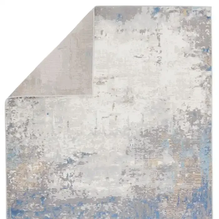 Vibe by Jaipur Living Ridley Abstract Gray/ Blue Area Rug (GROTTO – GRO05)
