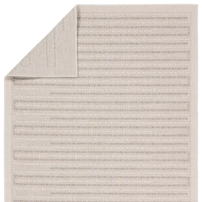 Vibe by Jaipur Living Theorem Indoor/Outdoor Striped Taupe/ Cream Area Rug (CONTINUUM – CNT03)