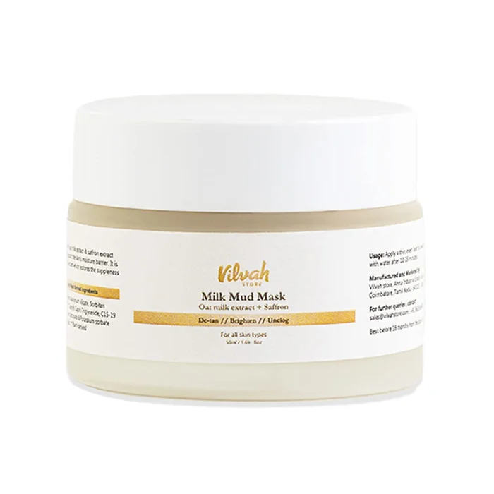Vilvah Store Milk Mud Mask – 50 ml