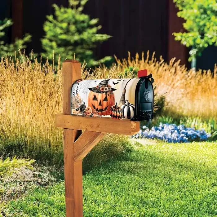Vintage Jack-o-Lantern Mailbox Wrap