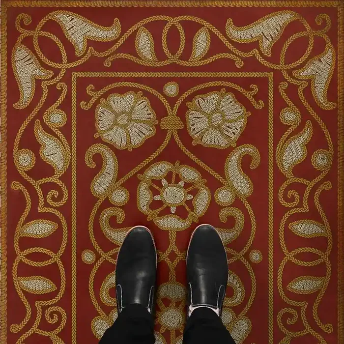 Vintage Vinyl Floorcloth Mat (Classic Pattern 64 Storybook)