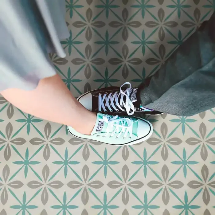 Vintage Vinyl Floorcloth Mat (Classic Pattern 81 The Soda Fountain)