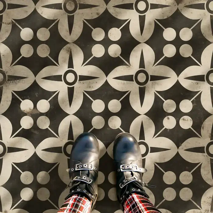 Vintage Vinyl Floorcloth Mats (Pattern 03 There‘s no place like Home)