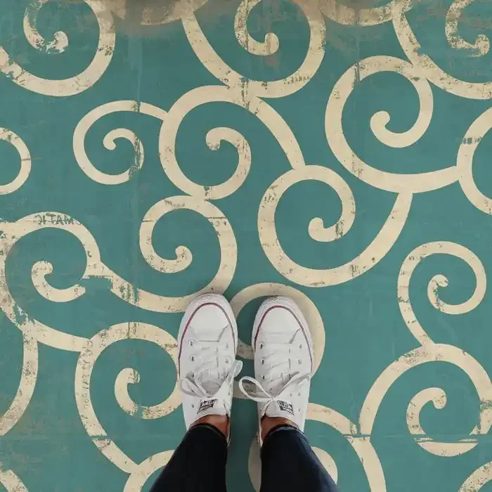 Vintage Vinyl Floorcloth Mats (Pattern 04 20000 Leagues)