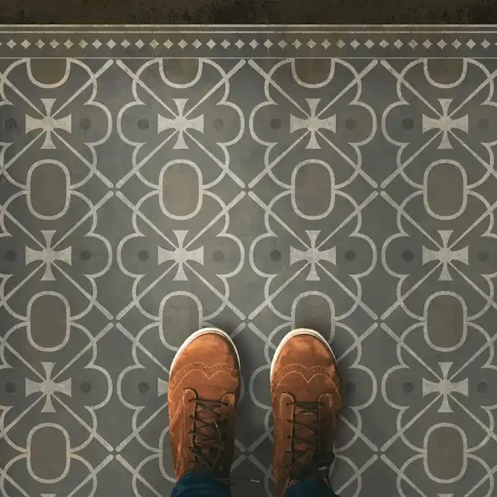 Vintage Vinyl Floorcloth Mats (Pattern 05 The River Thames)