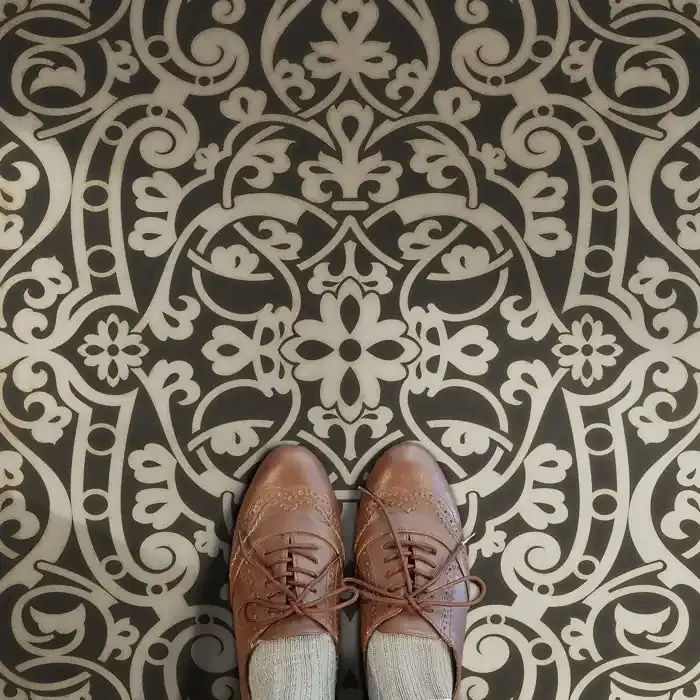 Vintage Vinyl Floorcloth Mats (Pattern 77 Beethoven)