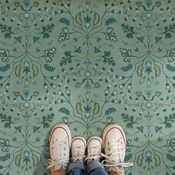 Vintage Vinyl Floorcloth Mats (Williamsburg – Franklin – Useful Knowledge)