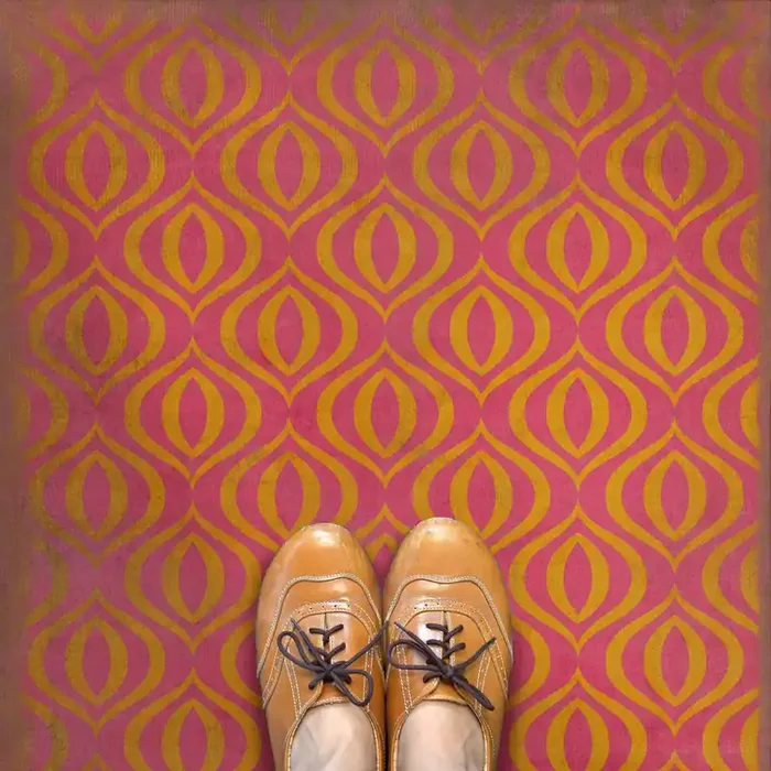 Vintage Vinyl Floorcloth Rug (Classic Pattern 15 Phoenix)