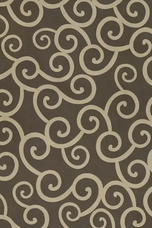 Vintage Vinyl Floorcloth Rug (Pattern 04 It was a Dark and Stormy Night) (Lightly Distressed)