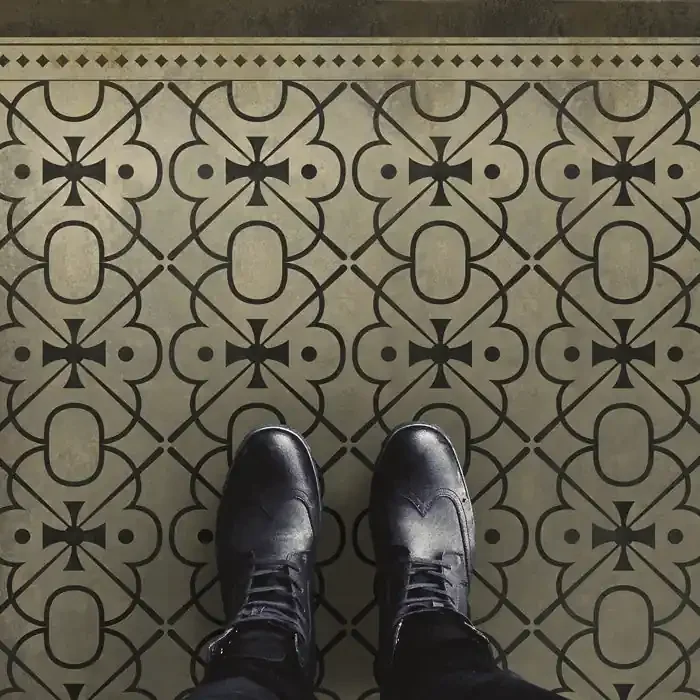 Vintage Vinyl Floorcloth Rug (Pattern 05 Watson)