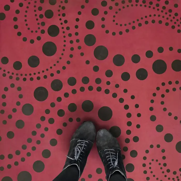 Vintage Vinyl Floorcloth Rug (Pattern 12 Serendipity)