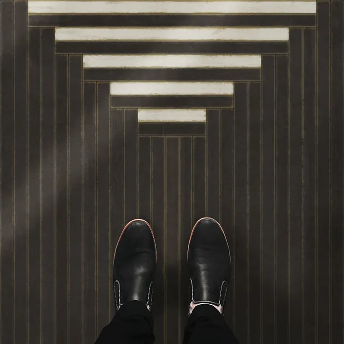 Vintage Vinyl Floorcloth Rug (Pattern 18 the Regent)