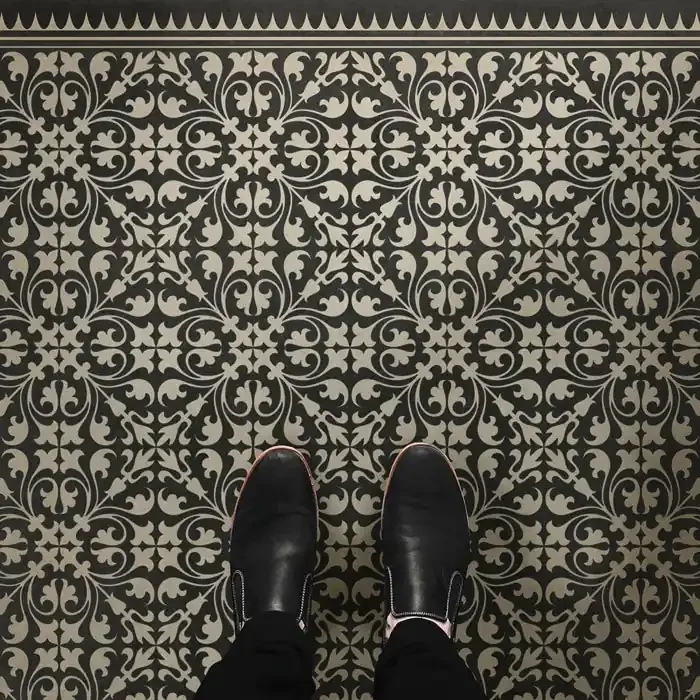 Vintage Vinyl Floorcloth Rug (Pattern 21 By Hook or By Crook)