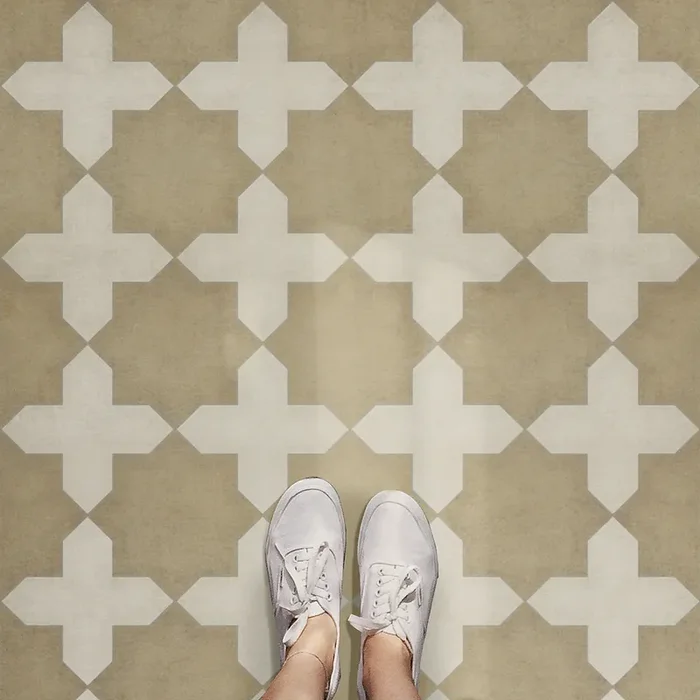 Vintage Vinyl Floorcloth Rug (Pattern 23 Disciple)