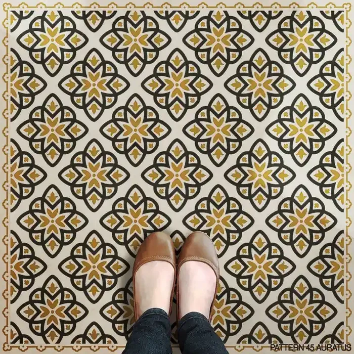 Vintage Vinyl Floorcloth Rug (Pattern 45 Auratus)