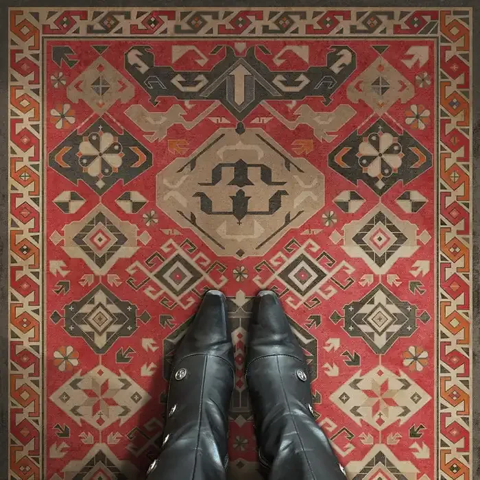 Vintage Vinyl Floorcloths (Williamsburg – Traditional All Spice)