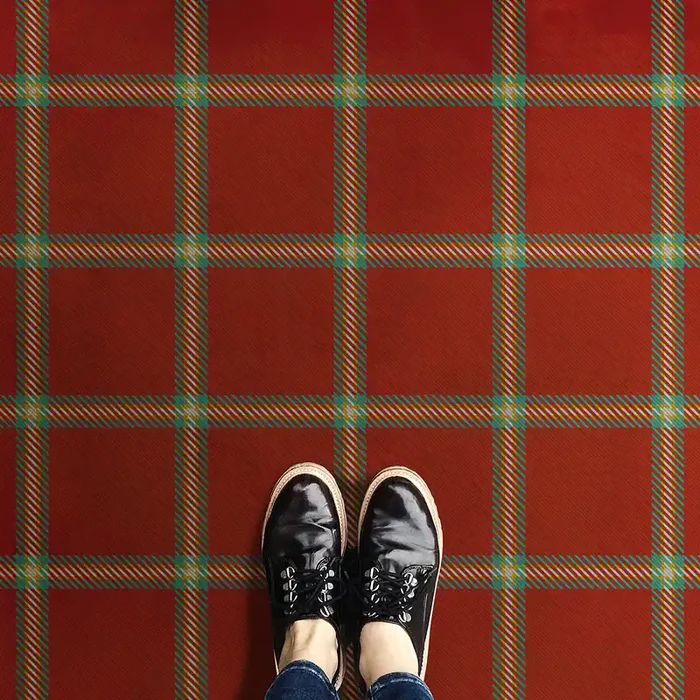 Vinyl Floorcloth Mat (Classic Pattern 68 – Manchester)