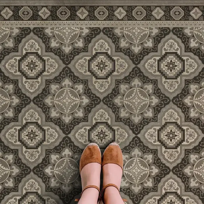 Vinyl Floorcloth Mat (Williamsburg – Antiquary – First Edition)