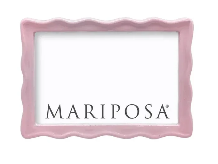 Wavy Pink Enamel Picture Frame – Mariposa