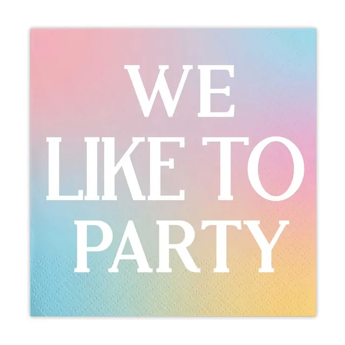 We Like To Party Beverage Napkins Party Cocktail Paper Napkin 5″