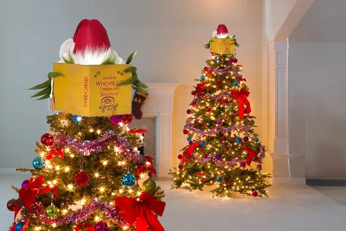 Whimsical Grinch Plush Christmas Tree Topper!