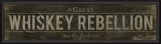 Whiskey Rebellion Black Sign 12″ x 43.5″