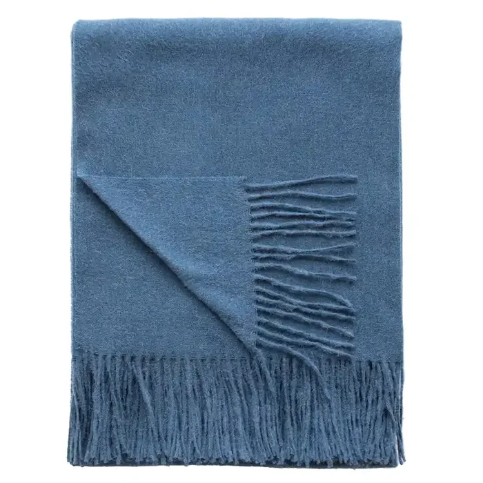 Whitby Alpaca Wool Throw (Midnight Blue)