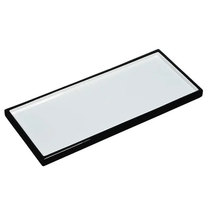 White & Black Lacquer Long Vanity Tray