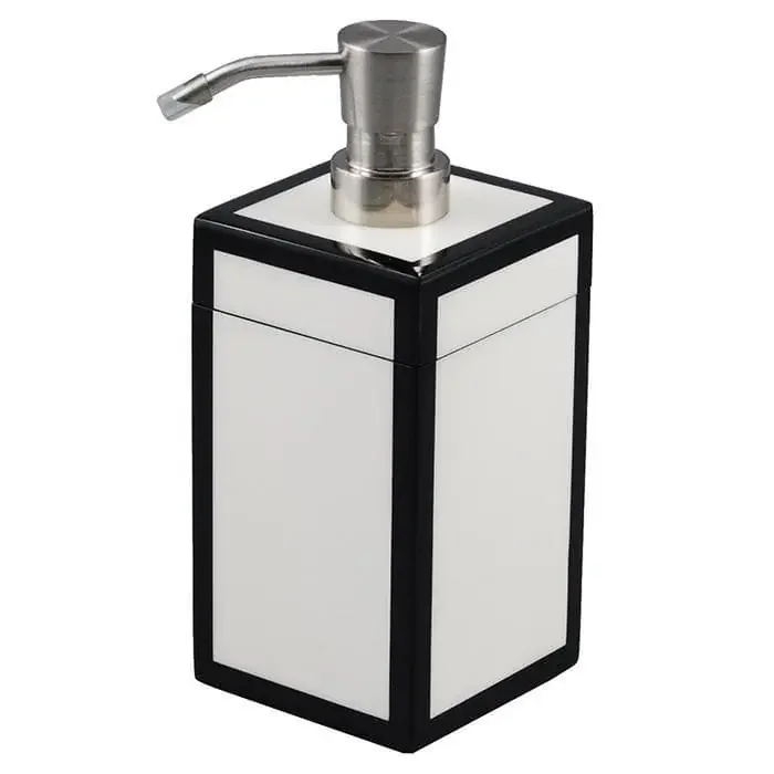 White & Black Lacquer Soap Pump