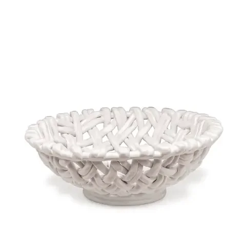 White Round Basket