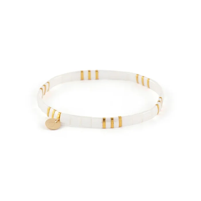 White shell layering bracelet
