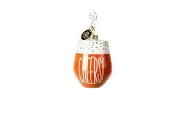Wine Cheers Shaped Ornament – Happy Everything