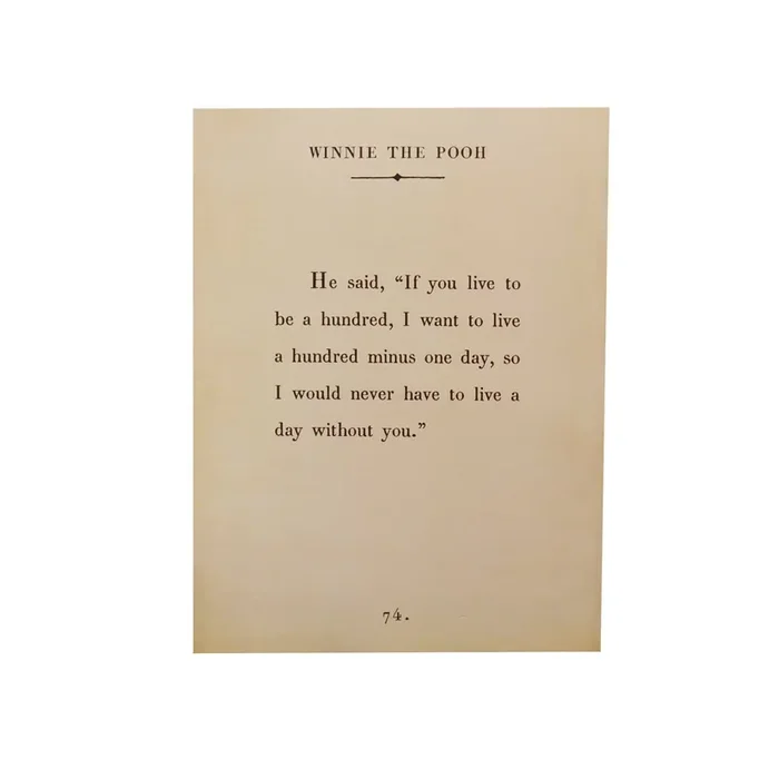 Winnie the Pooh Art Poster 12″ x 16″ – Cream