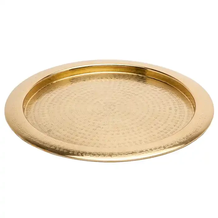 Winsford Shiny Brass Round Tray
