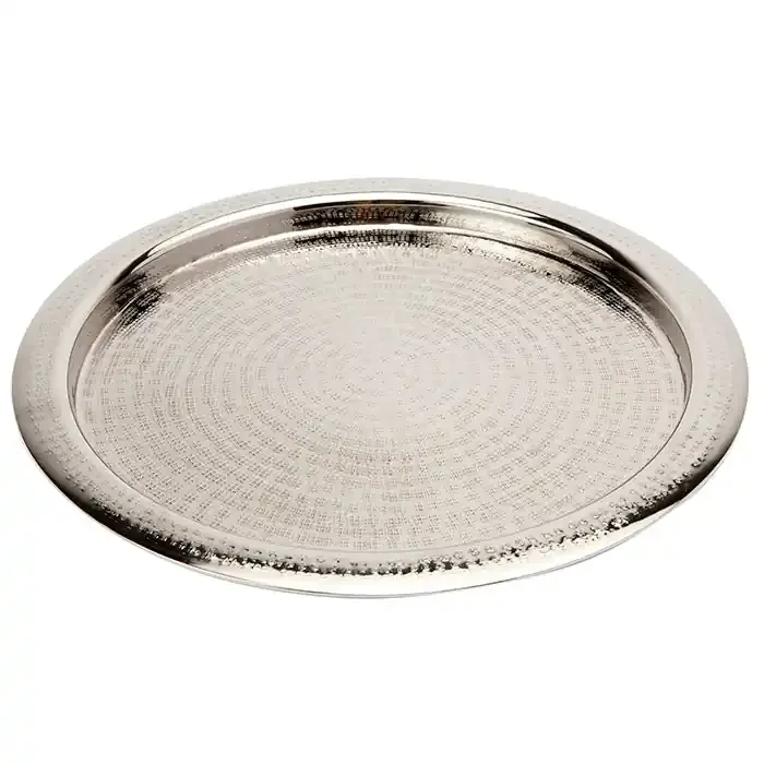 Winsford Shiny Nickel Round Tray
