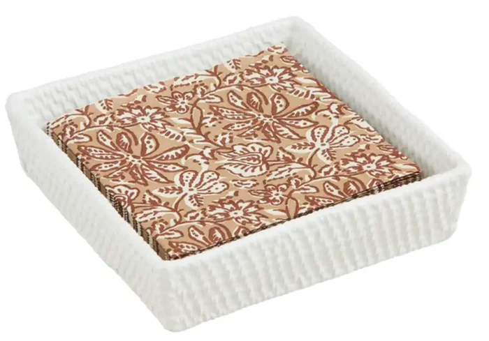 Woven Ceramic Cocktail Napkin Set